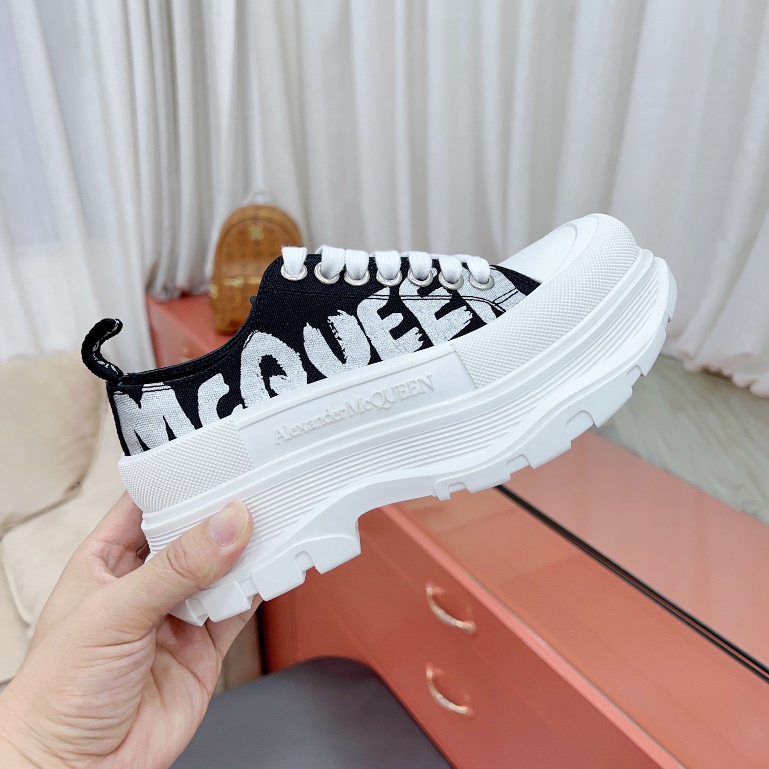 Alexander Mqueen Tread Slick Lace-up In Black - DopestKickz