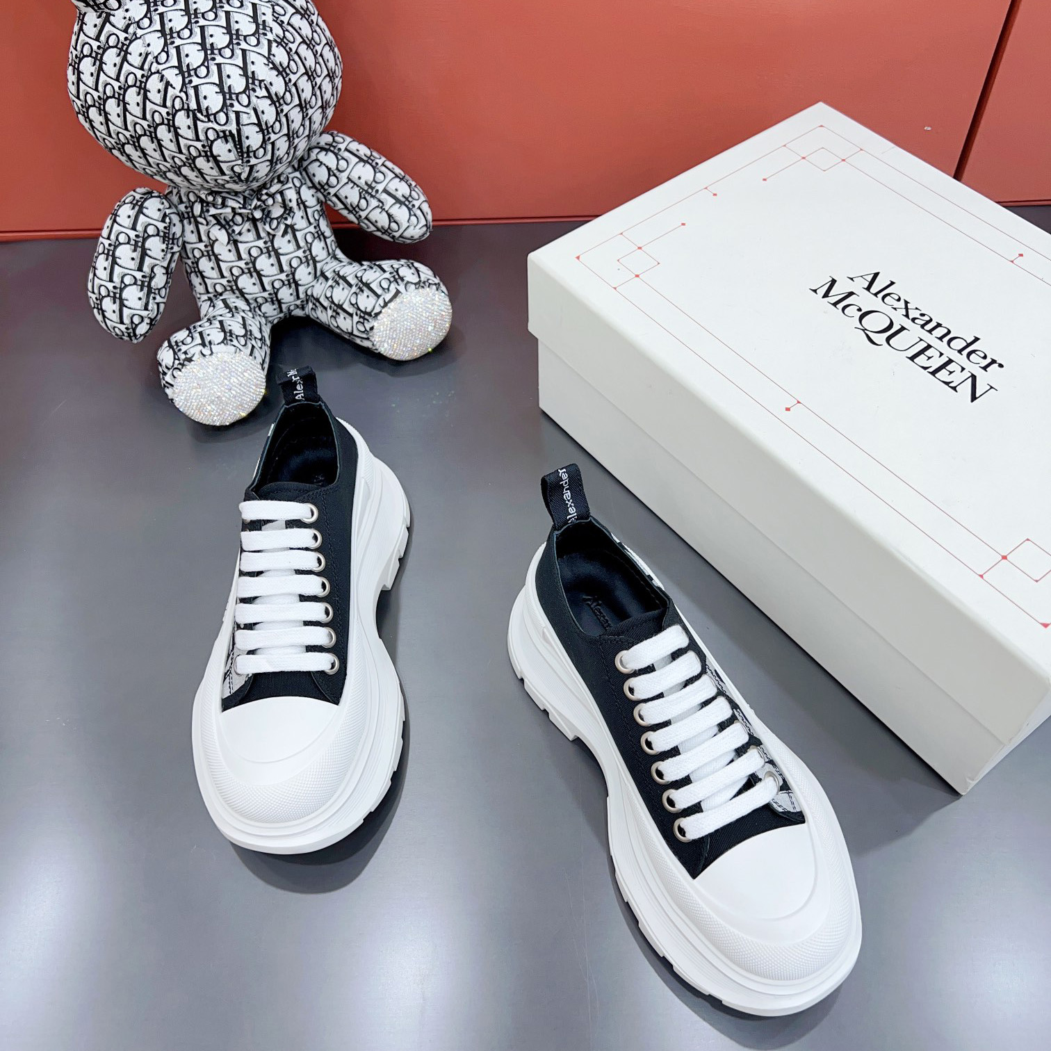 Alexander Mqueen Tread Slick Lace-up In Black - DopestKickz