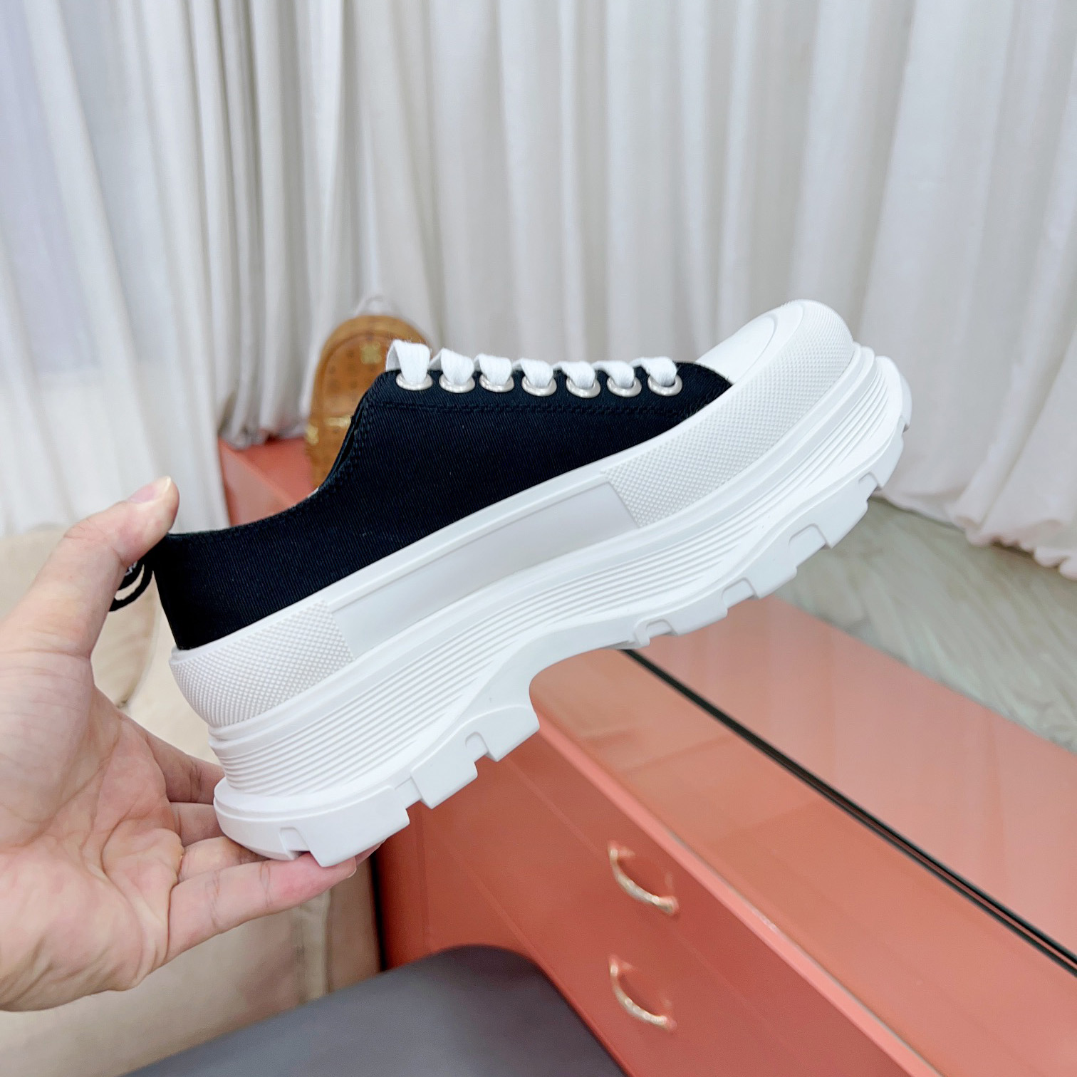 Alexander Mqueen Tread Slick Lace-up In Black - DopestKickz