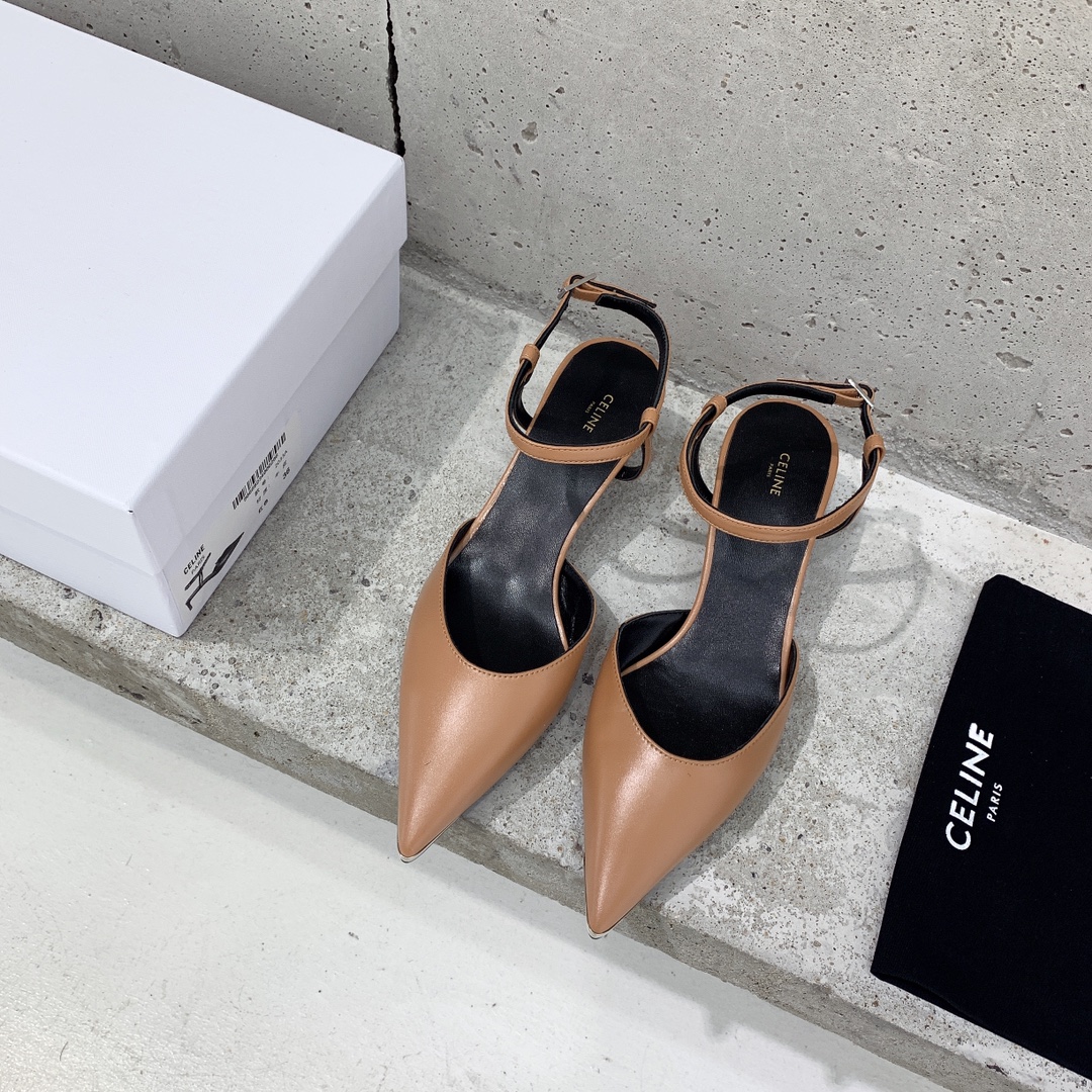 Celine Kitten With Metal Toe In Calfskin - DopestKickz