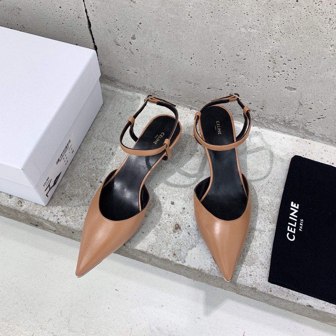 Celine Kitten With Metal Toe In Calfskin - DopestKickz