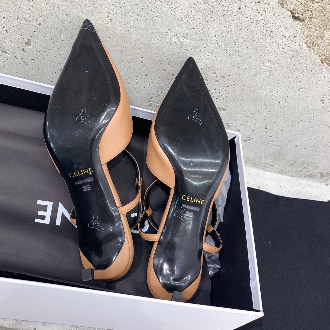 Celine Kitten With Metal Toe In Calfskin - DopestKickz