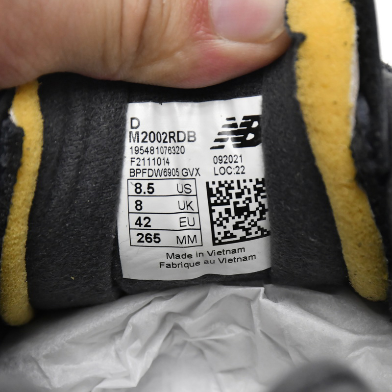 New Balance 2002R Phantom Black Sneakers   M2002RDB   - DopestKickz