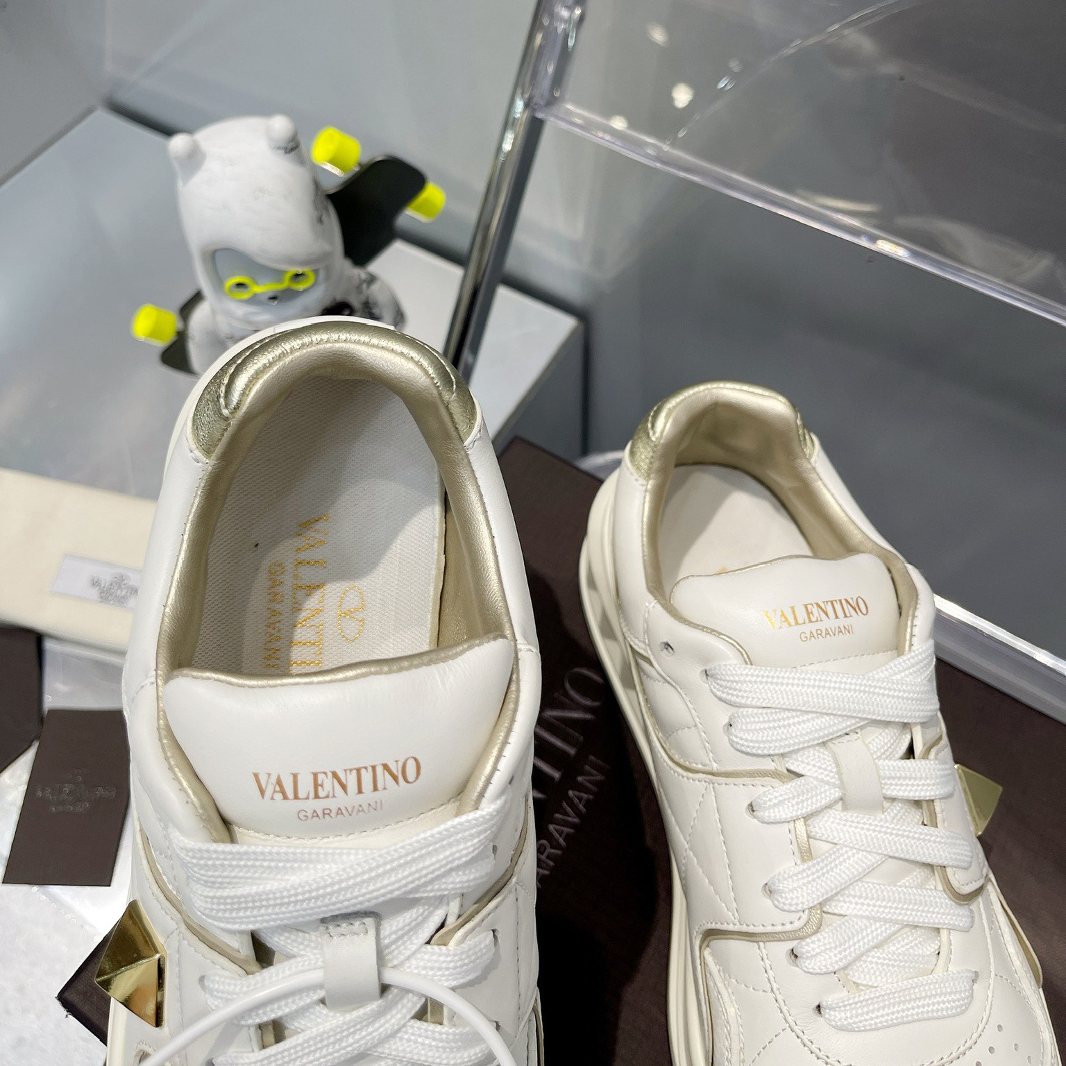 Valenti  One Stud Low-Top Calfskin Sneaker - DopestKickz