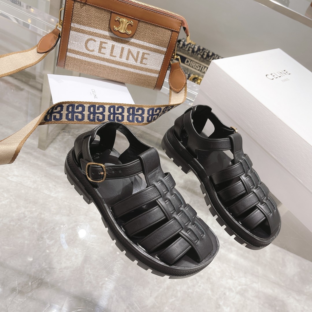Celine Clea Chunky Sandal  In Calfskin - DopestKickz