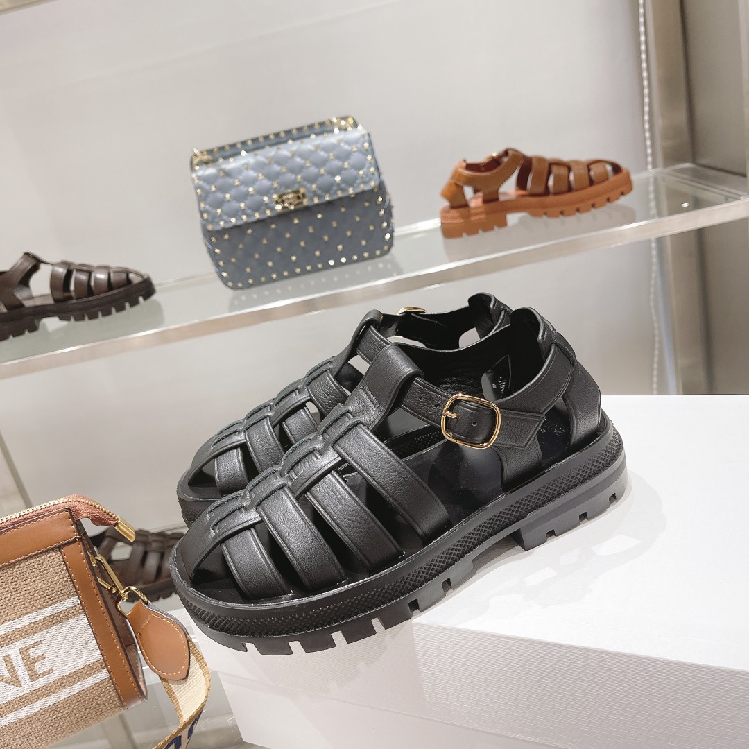 Celine Clea Chunky Sandal  In Calfskin - DopestKickz