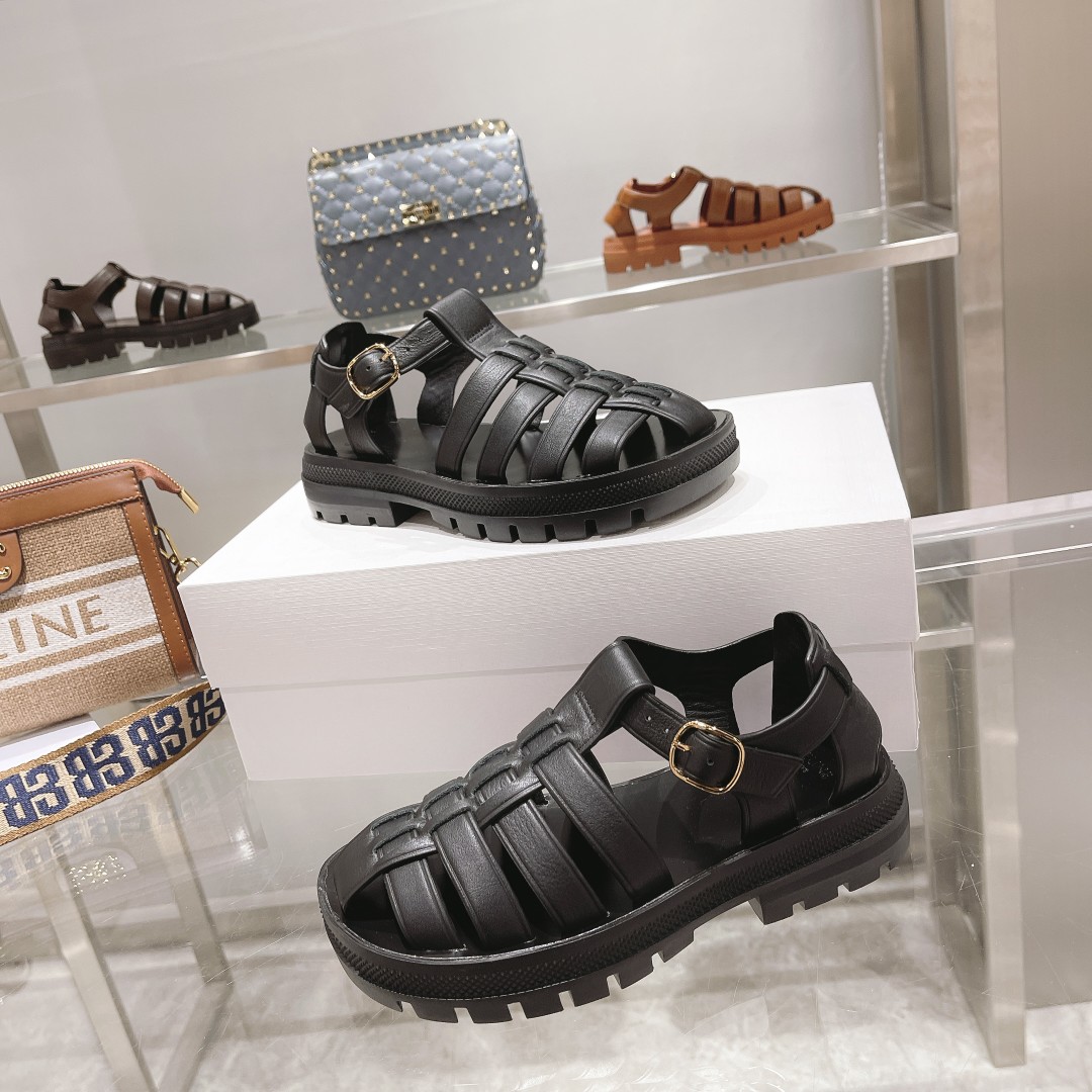 Celine Clea Chunky Sandal  In Calfskin - DopestKickz