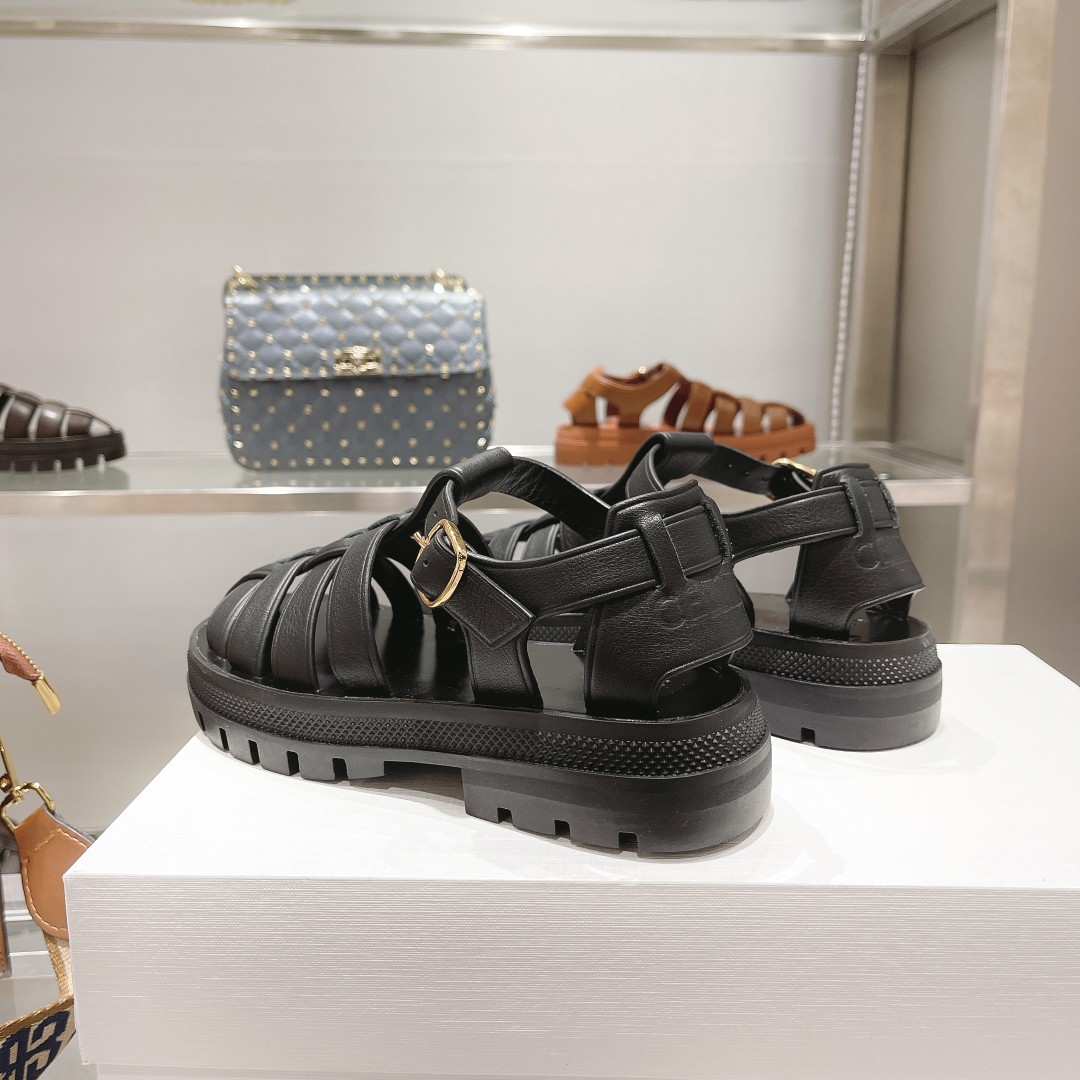 Celine Clea Chunky Sandal  In Calfskin - DopestKickz