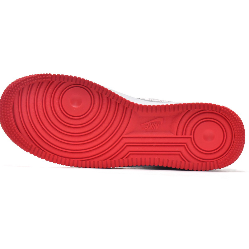 Nike Air Force 1 Low Contrast Stitch Red Sneaker   CV1724-100  - DopestKickz