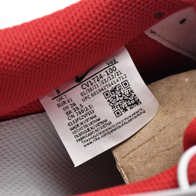 Nike Air Force 1 Low Contrast Stitch Red Sneaker   CV1724-100  - DopestKickz