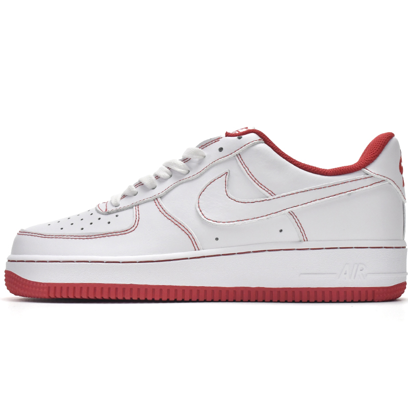 Nike Air Force 1 Low Contrast Stitch Red Sneaker   CV1724-100  - DopestKickz