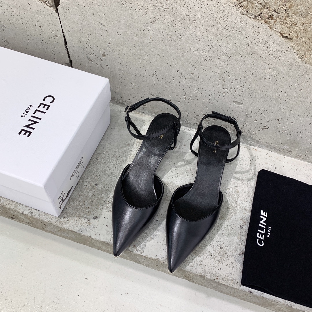 Celine Kitten With Metal Toe In Calfskin - DopestKickz