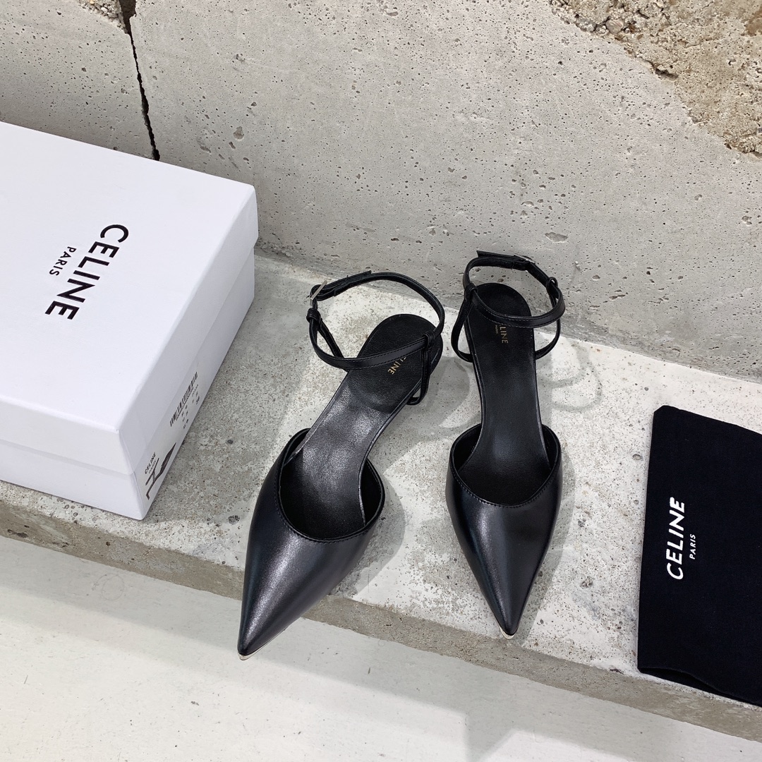Celine Kitten With Metal Toe In Calfskin - DopestKickz