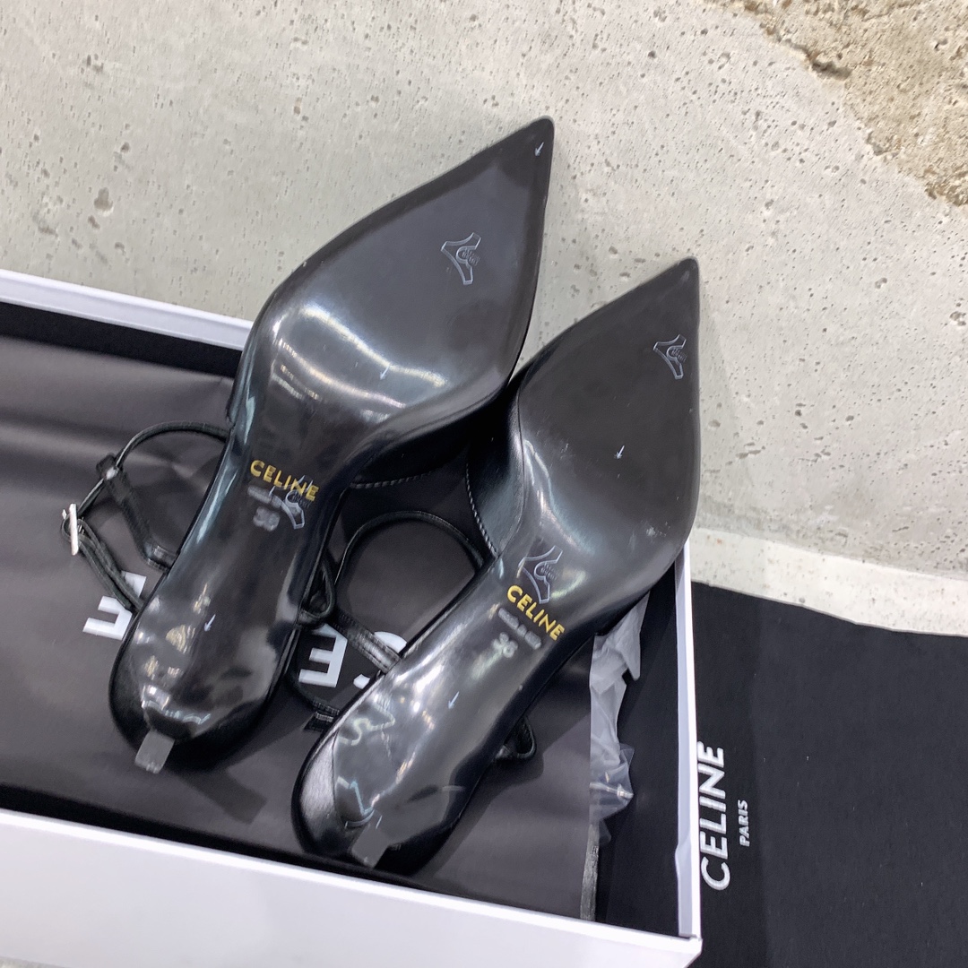 Celine Kitten With Metal Toe In Calfskin - DopestKickz