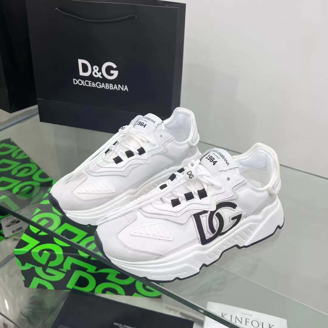 Dolce & Gabbana Mixed-Material Daymaster Sneakers - DopestKickz