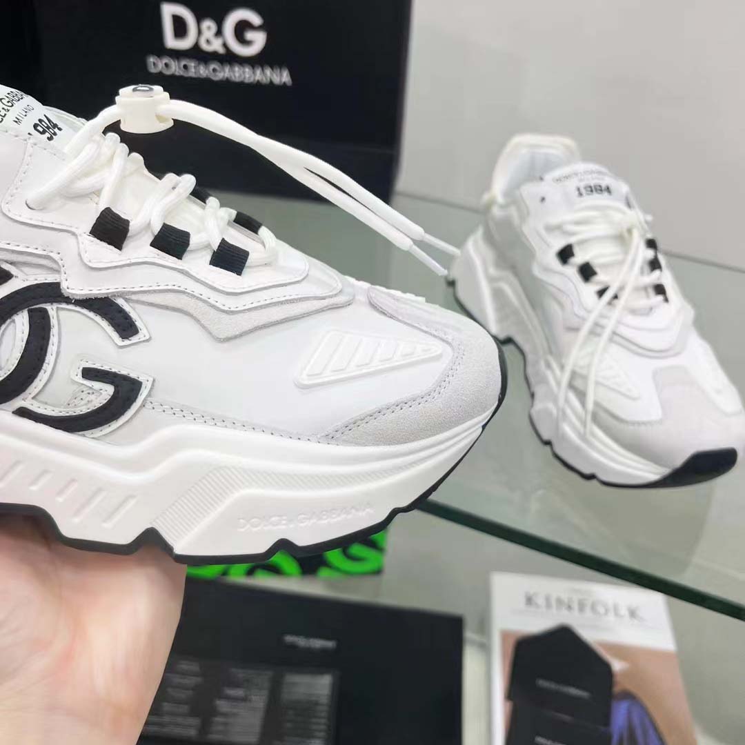 Dolce & Gabbana Mixed-Material Daymaster Sneakers - DopestKickz