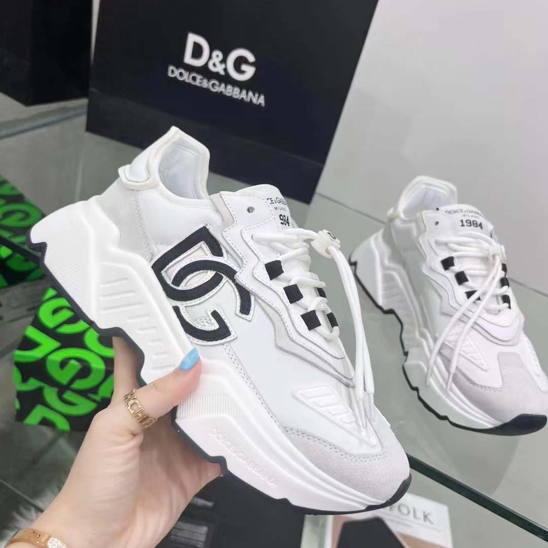Dolce & Gabbana Mixed-Material Daymaster Sneakers - DopestKickz