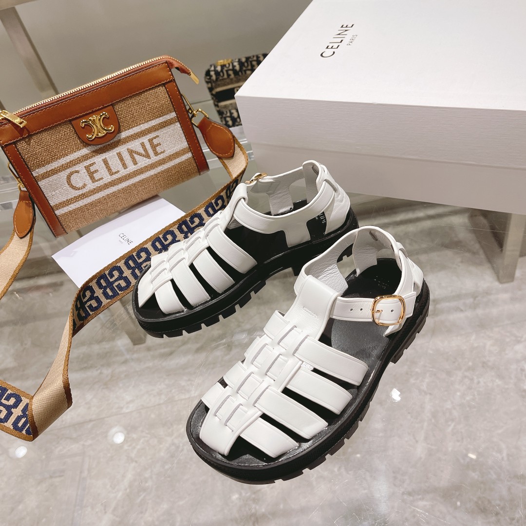 Celine Clea Chunky Sandal  In Calfskin - DopestKickz