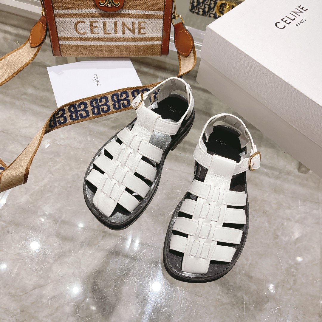 Celine Clea Chunky Sandal  In Calfskin - DopestKickz