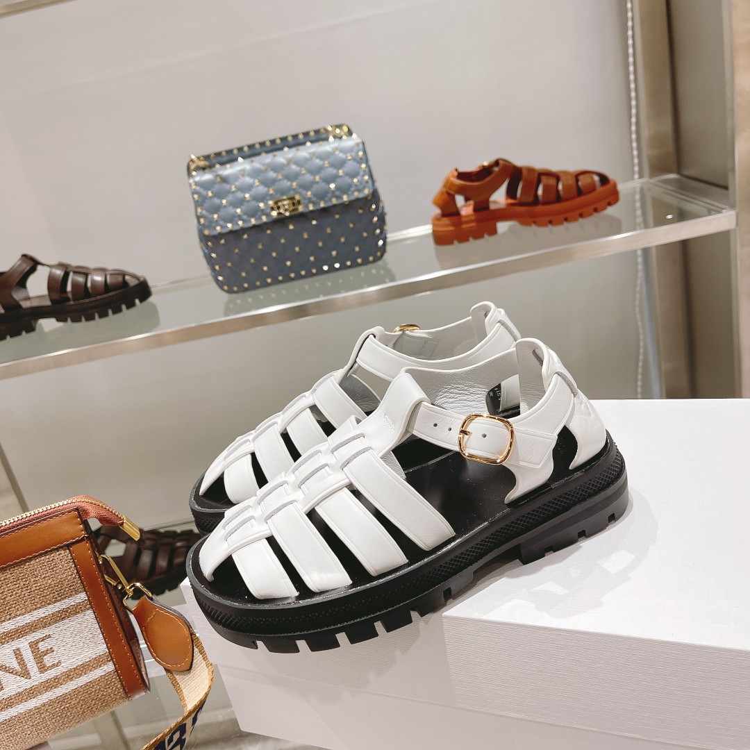 Celine Clea Chunky Sandal  In Calfskin - DopestKickz
