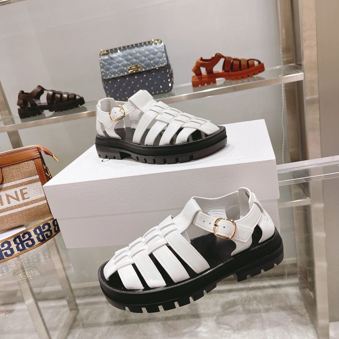 Celine Clea Chunky Sandal  In Calfskin - DopestKickz