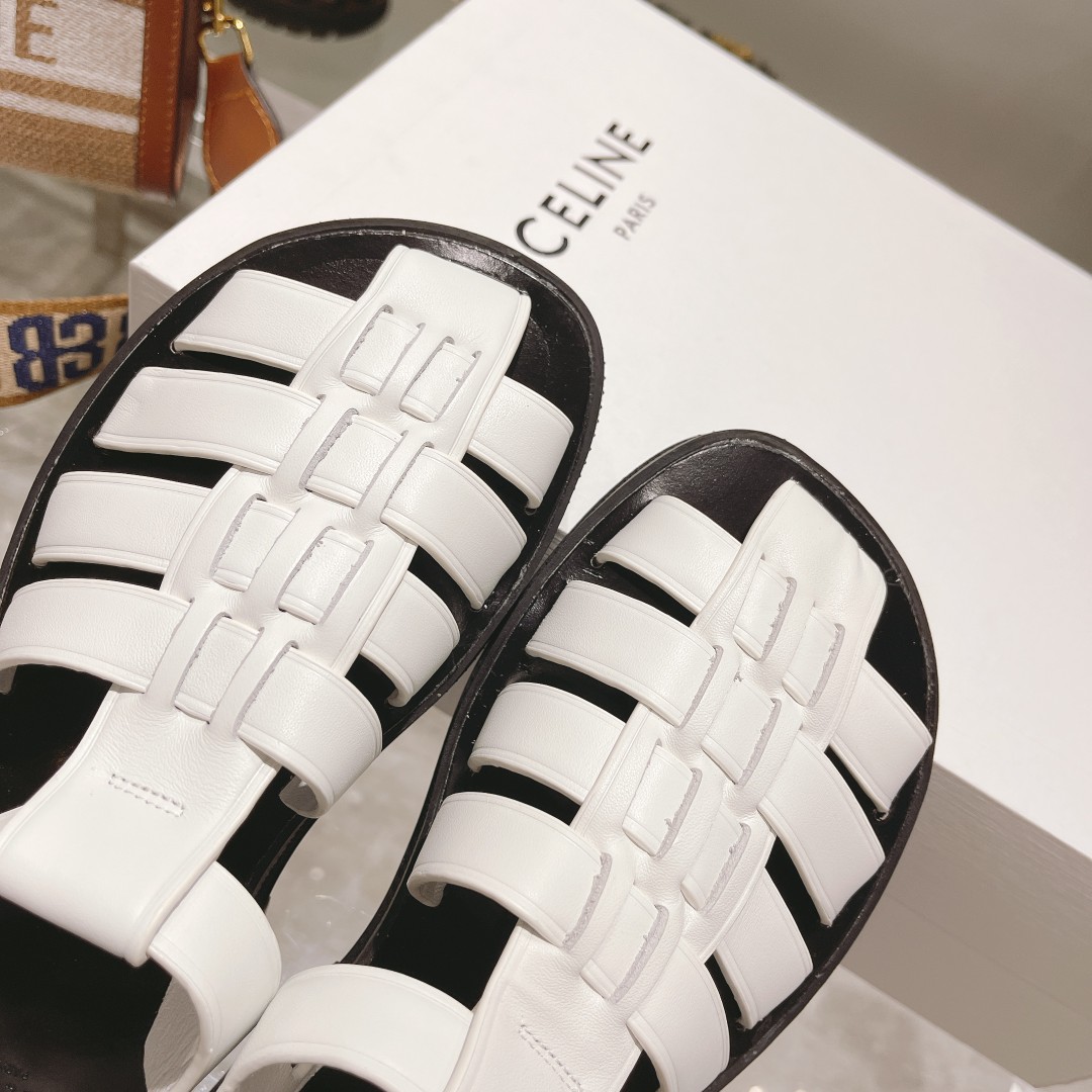 Celine Clea Chunky Sandal  In Calfskin - DopestKickz
