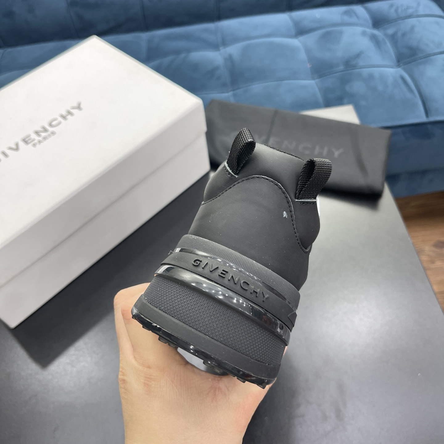 Givenchy Logo Sneakers In Black - DopestKickz