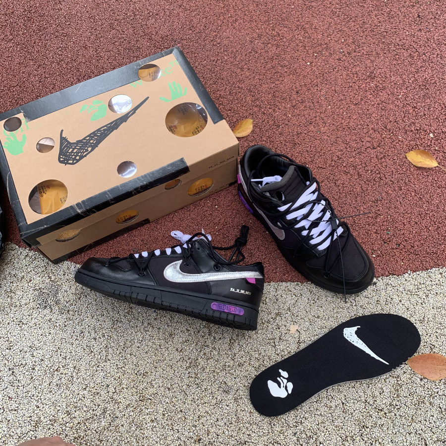 Nike Dunk Low Off-White Lot 50  Sneaker     DM1602-001 - DopestKickz