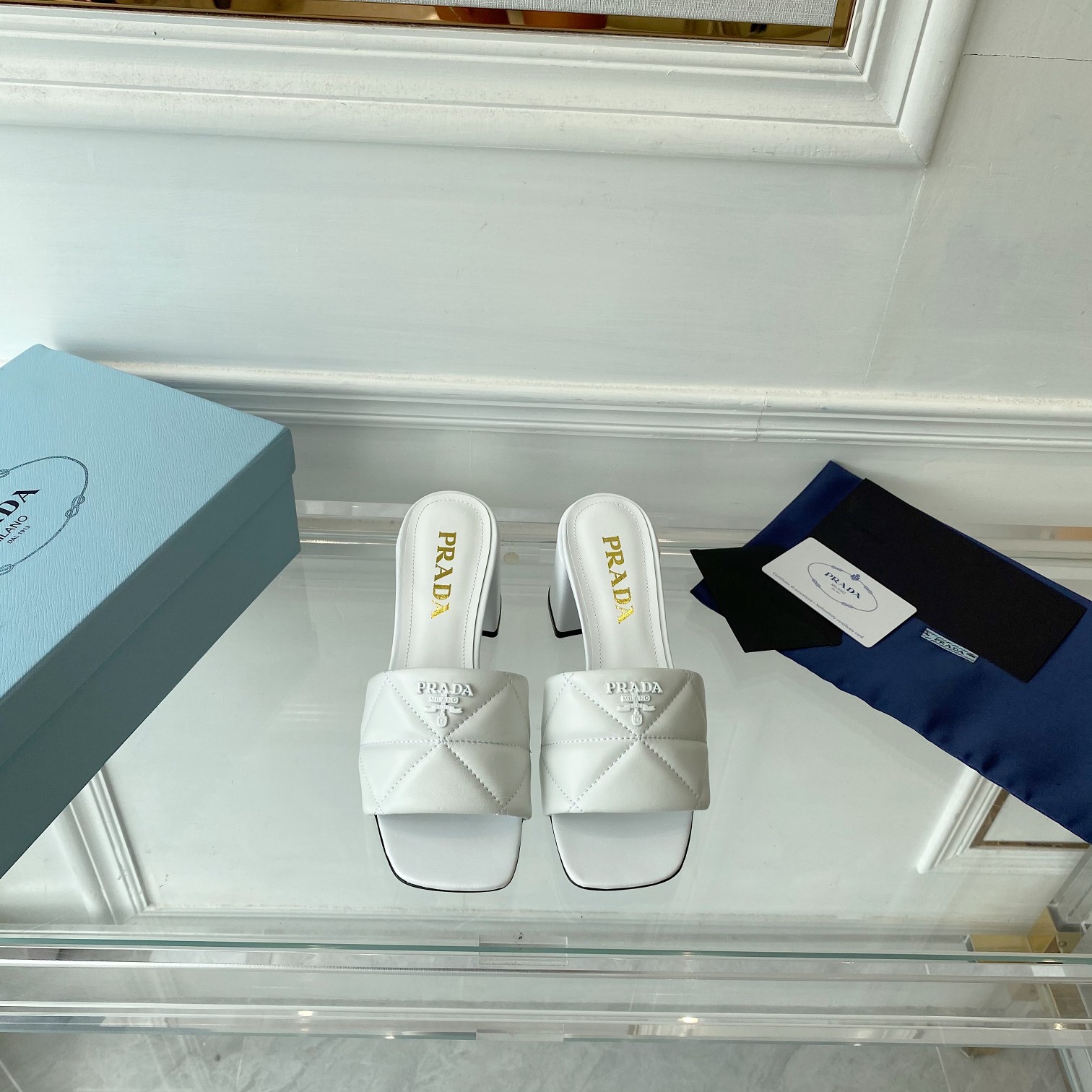 Prada Quilted Nappa Leather Sandals - DopestKickz