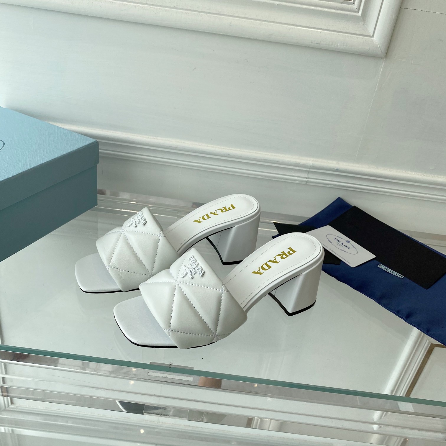Prada Quilted Nappa Leather Sandals - DopestKickz