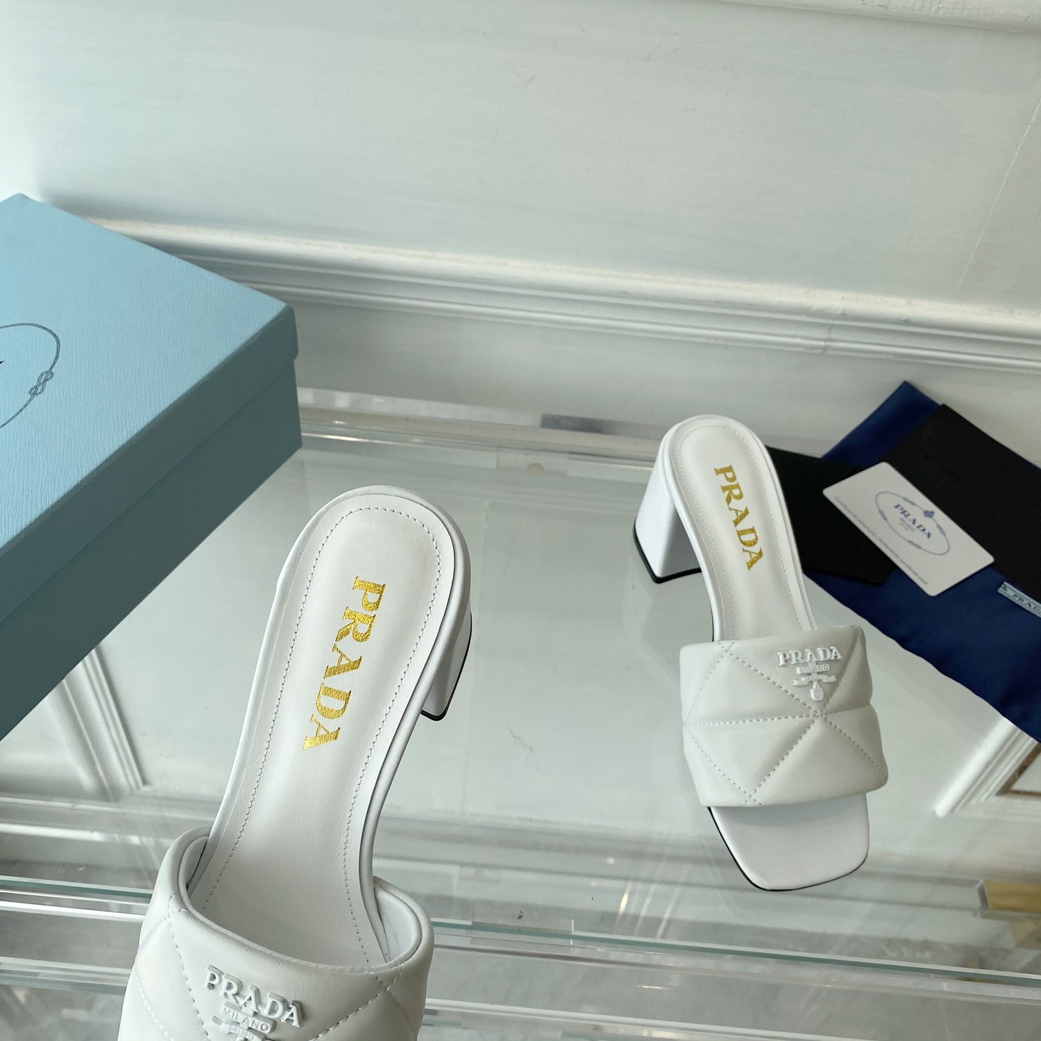 Prada Quilted Nappa Leather Sandals - DopestKickz