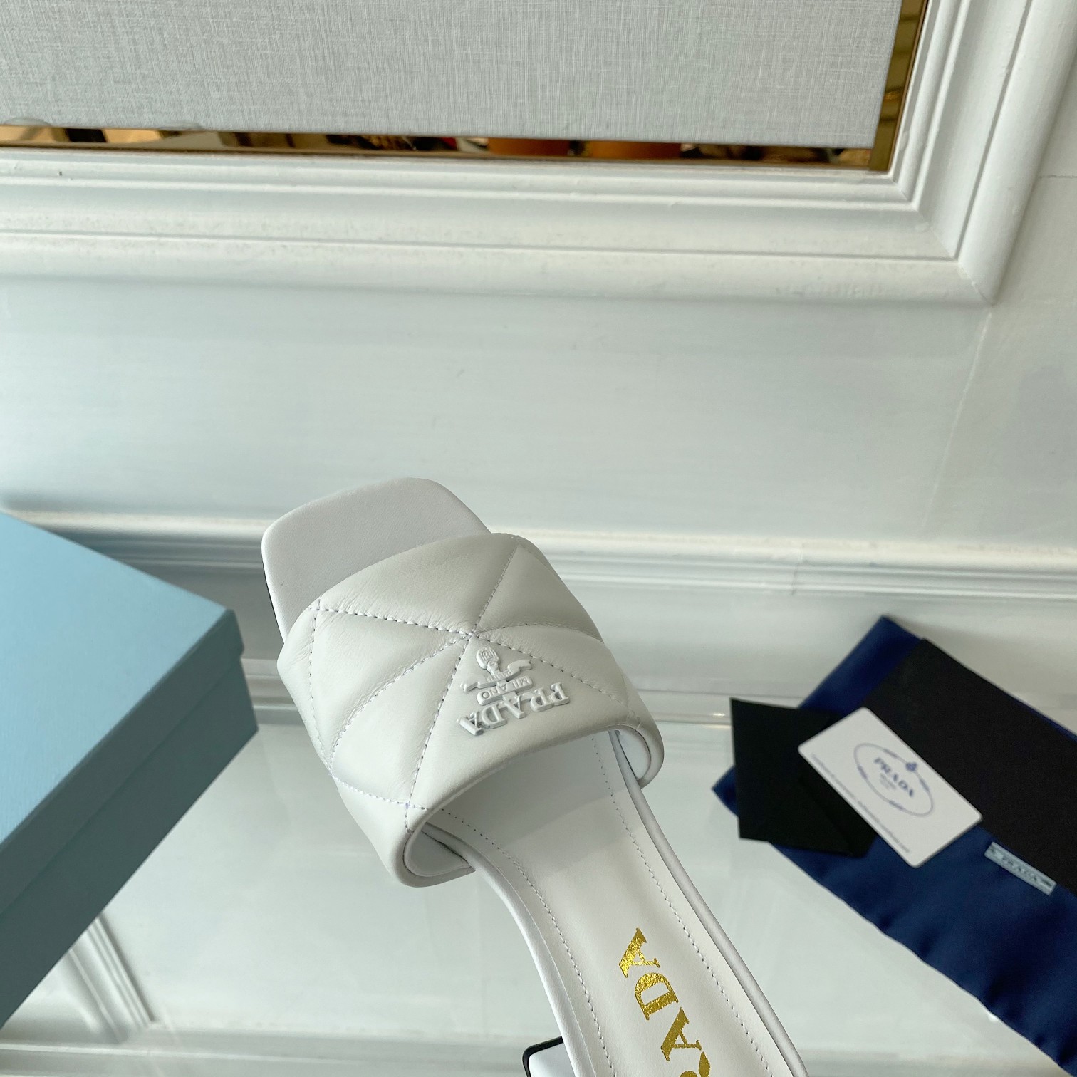 Prada Quilted Nappa Leather Sandals - DopestKickz