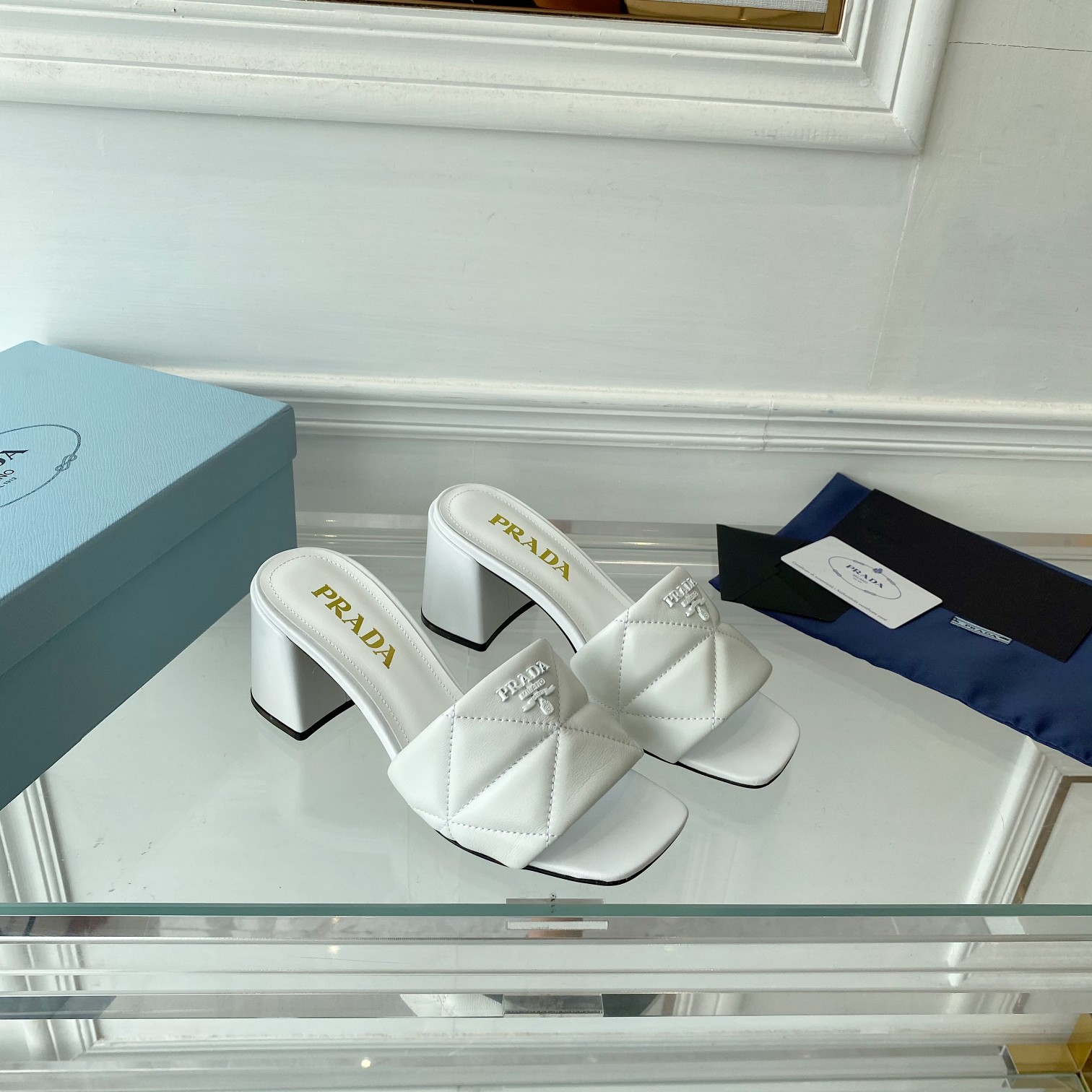 Prada Quilted Nappa Leather Sandals - DopestKickz