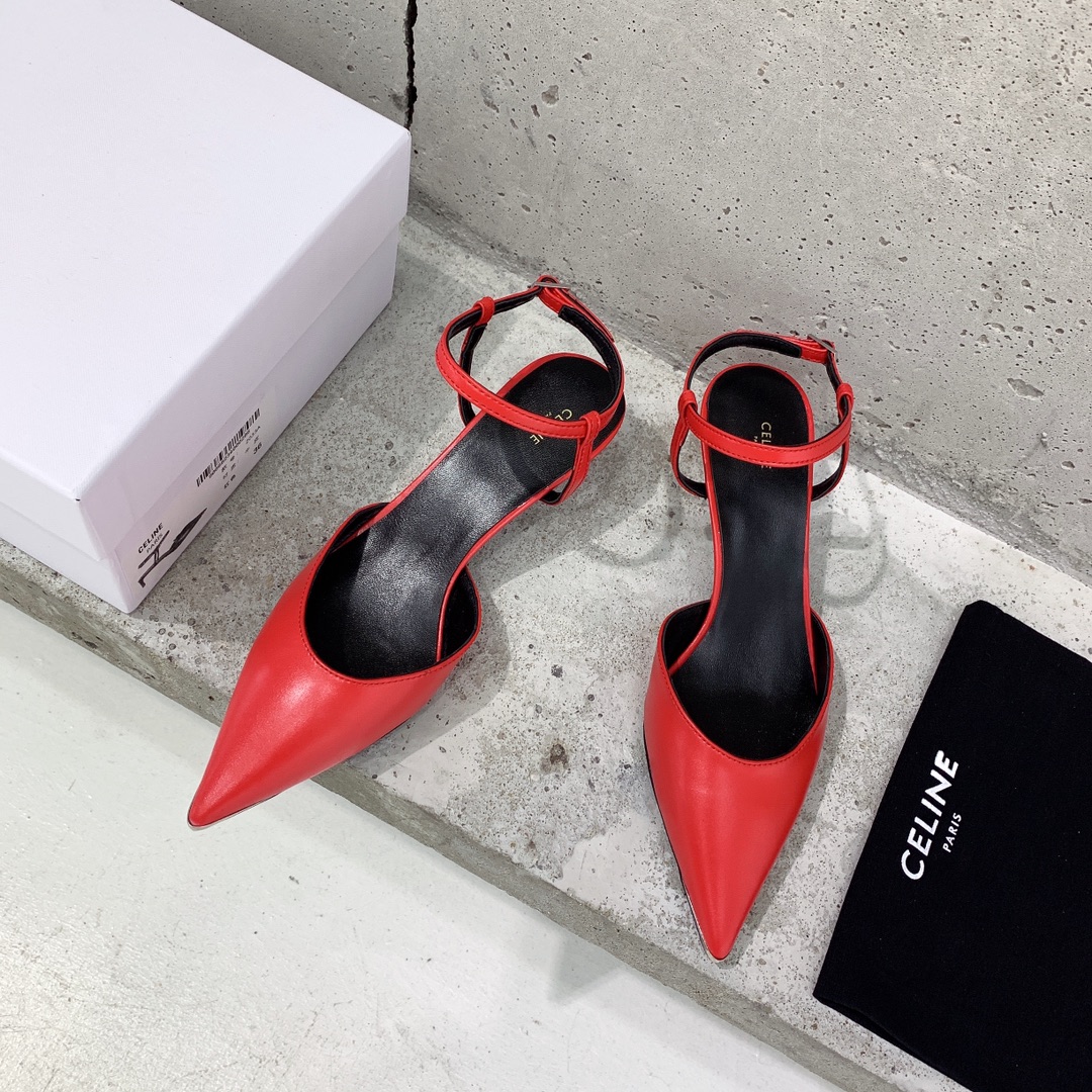 Celine Kitten With Metal Toe In Calfskin - DopestKickz
