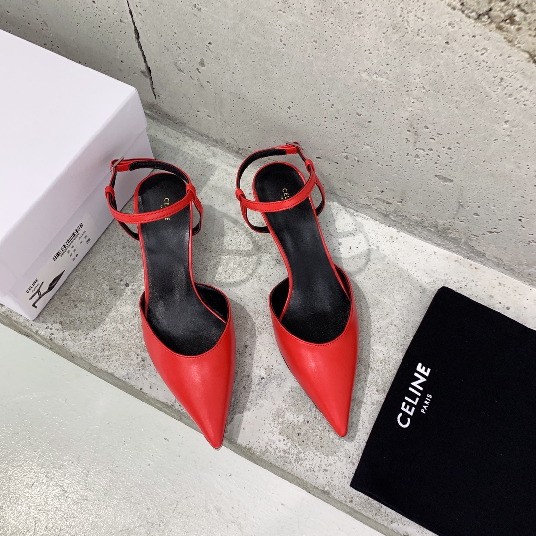 Celine Kitten With Metal Toe In Calfskin - DopestKickz