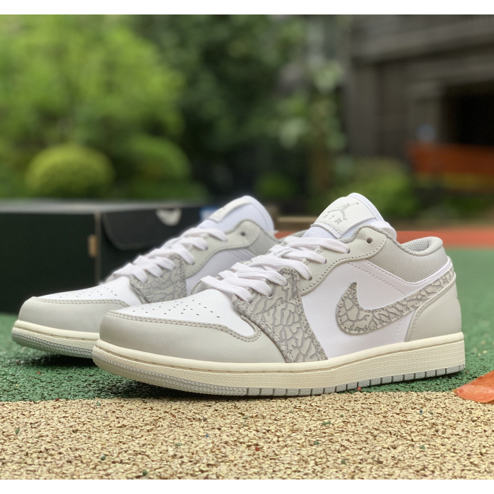 Air Jordan AJ1 low PRM Elephant Print Sneaker     DH4269-100 - DopestKickz