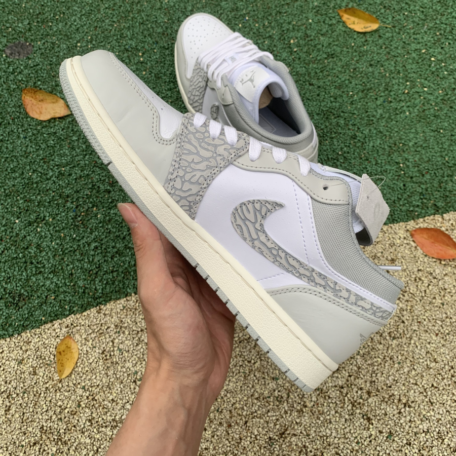 Air Jordan AJ1 low PRM Elephant Print Sneaker     DH4269-100 - DopestKickz