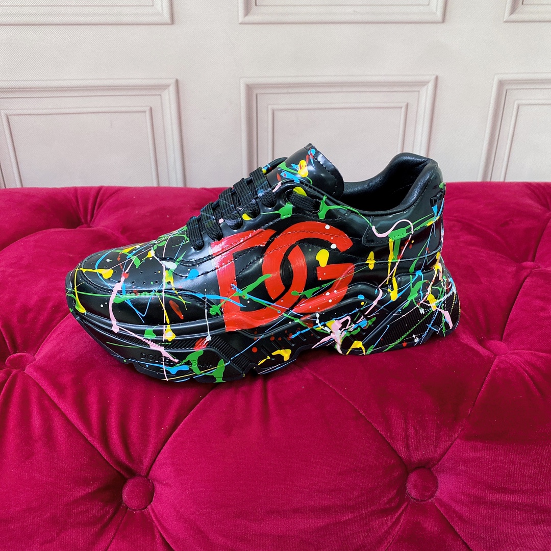 Dolce & Gabbana Mixed-Materials Daymaster Sneakers - DopestKickz