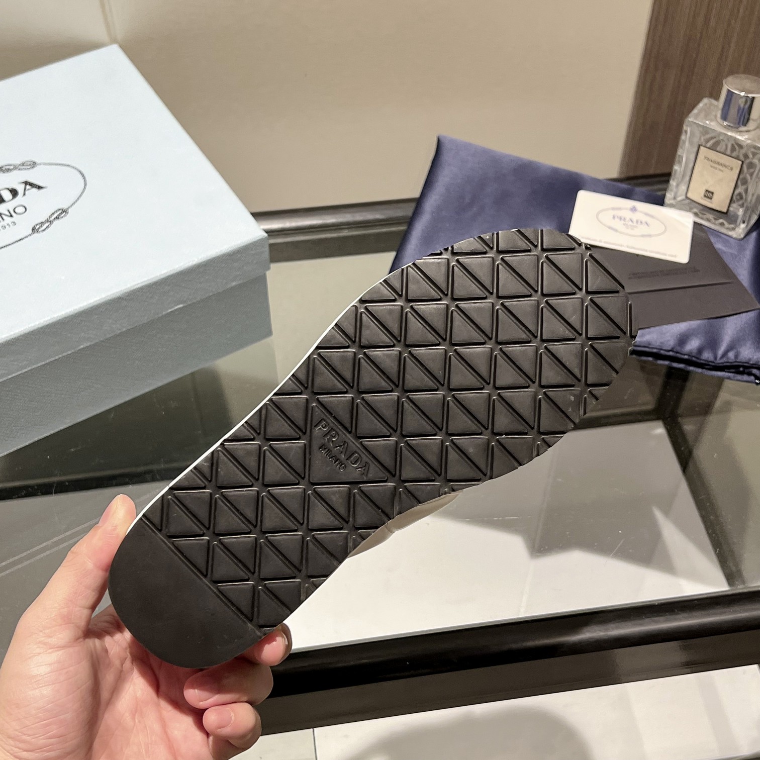 Prada Quilted Nappa Leather Flatform Sandals - DopestKickz