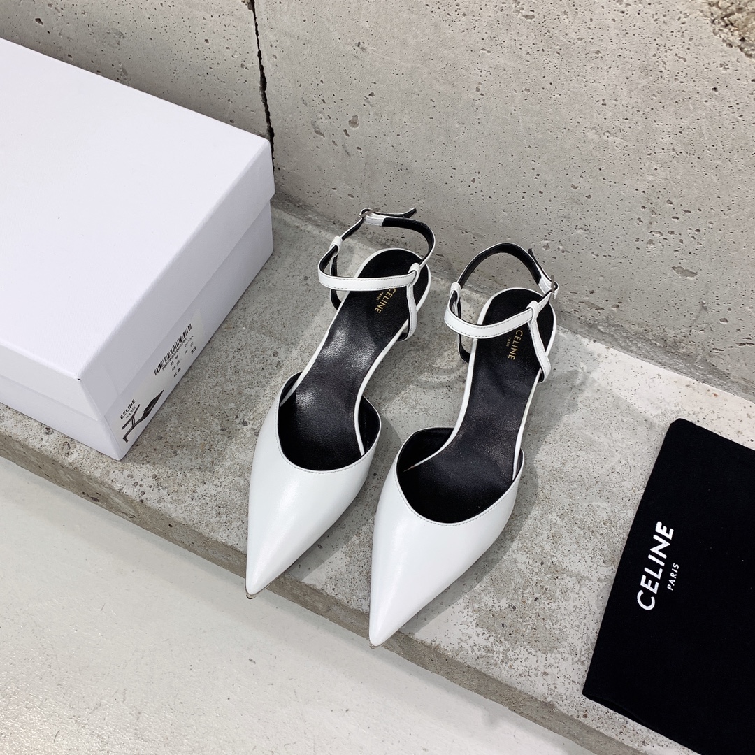 Celine Kitten With Metal Toe In Calfskin - DopestKickz