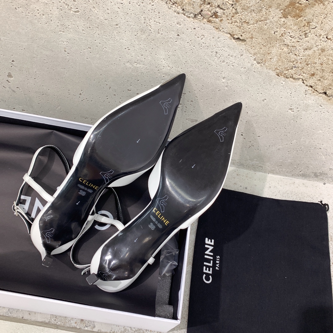 Celine Kitten With Metal Toe In Calfskin - DopestKickz