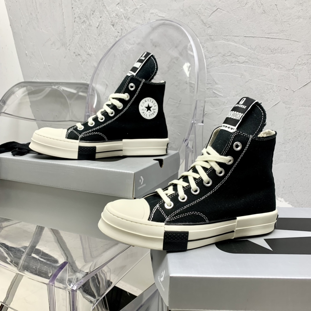 Rick Owensx Converse x  Drkshdw Drkstar Hi Sneakers - DopestKickz