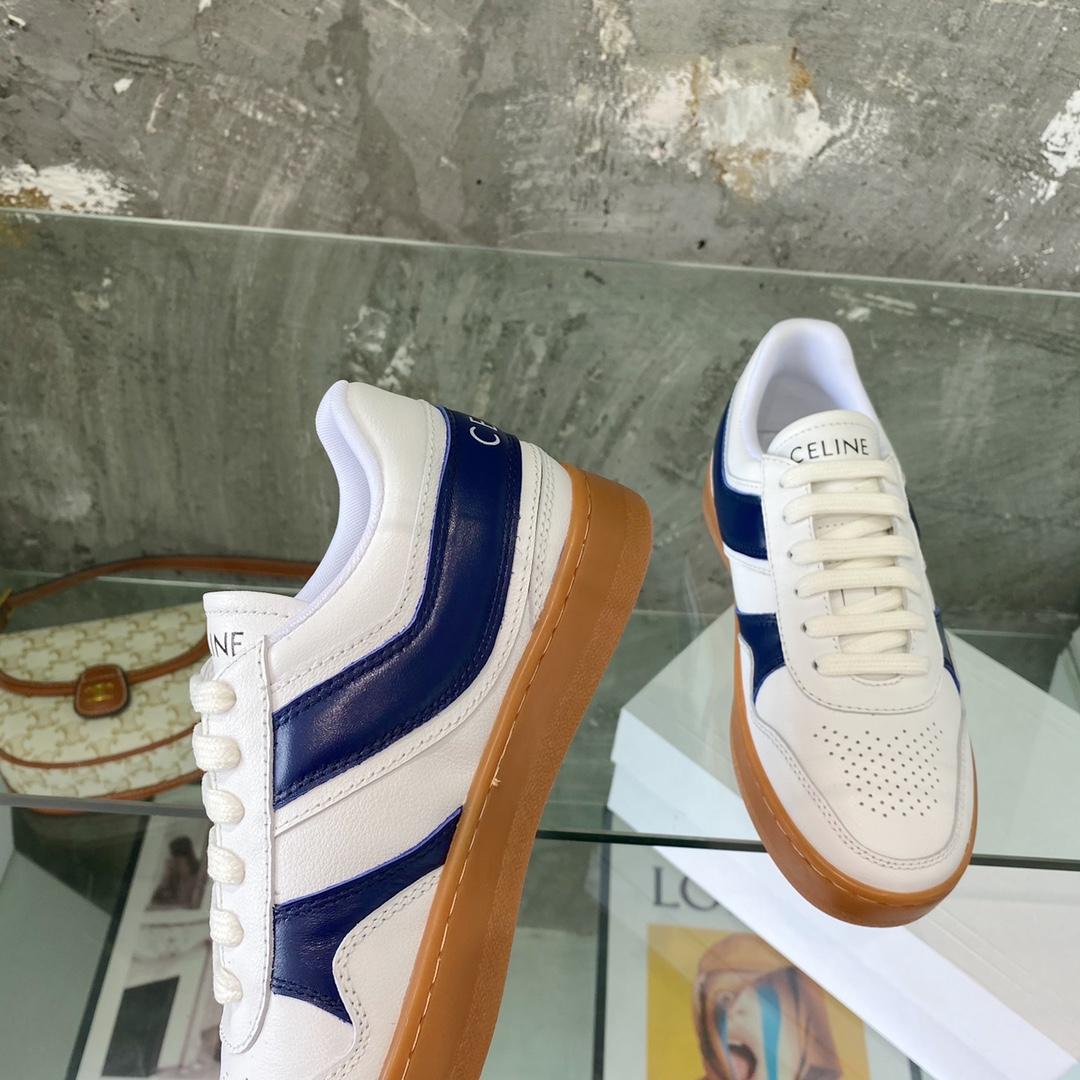 Celine Trainer Low Lace-Up Sneaker In Calfskin - DopestKickz