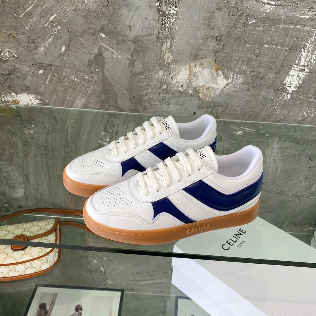Celine Trainer Low Lace-Up Sneaker In Calfskin - DopestKickz