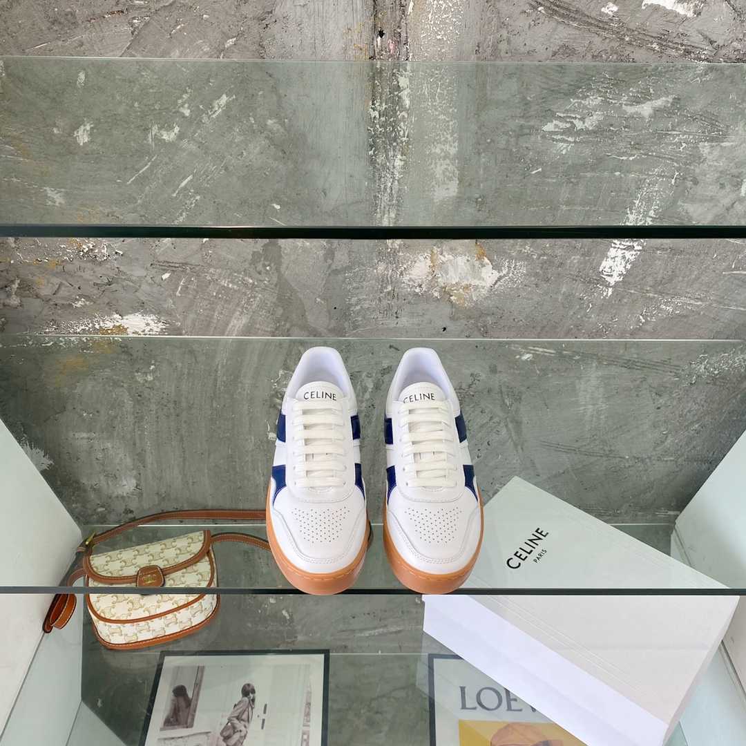 Celine Trainer Low Lace-Up Sneaker In Calfskin - DopestKickz