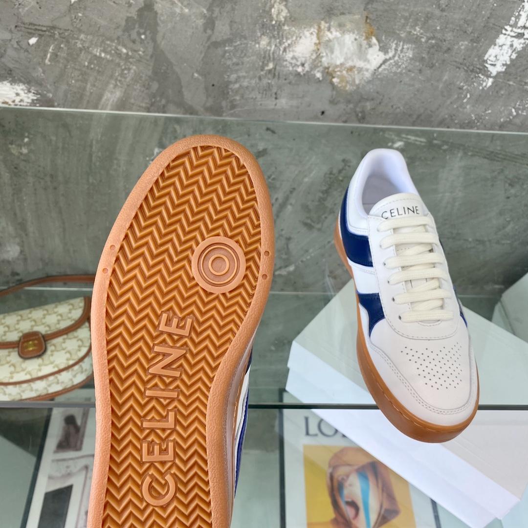 Celine Trainer Low Lace-Up Sneaker In Calfskin - DopestKickz