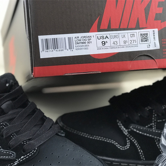 Travis Scott x Air Jordan 1 Low OG “Black Phantom” Sneaker   DM7866-001 - DopestKickz