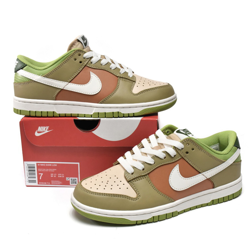  Nike Dunk Low Brown Veail Sail Vivid Green Sneaker    DV9108-711 - DopestKickz