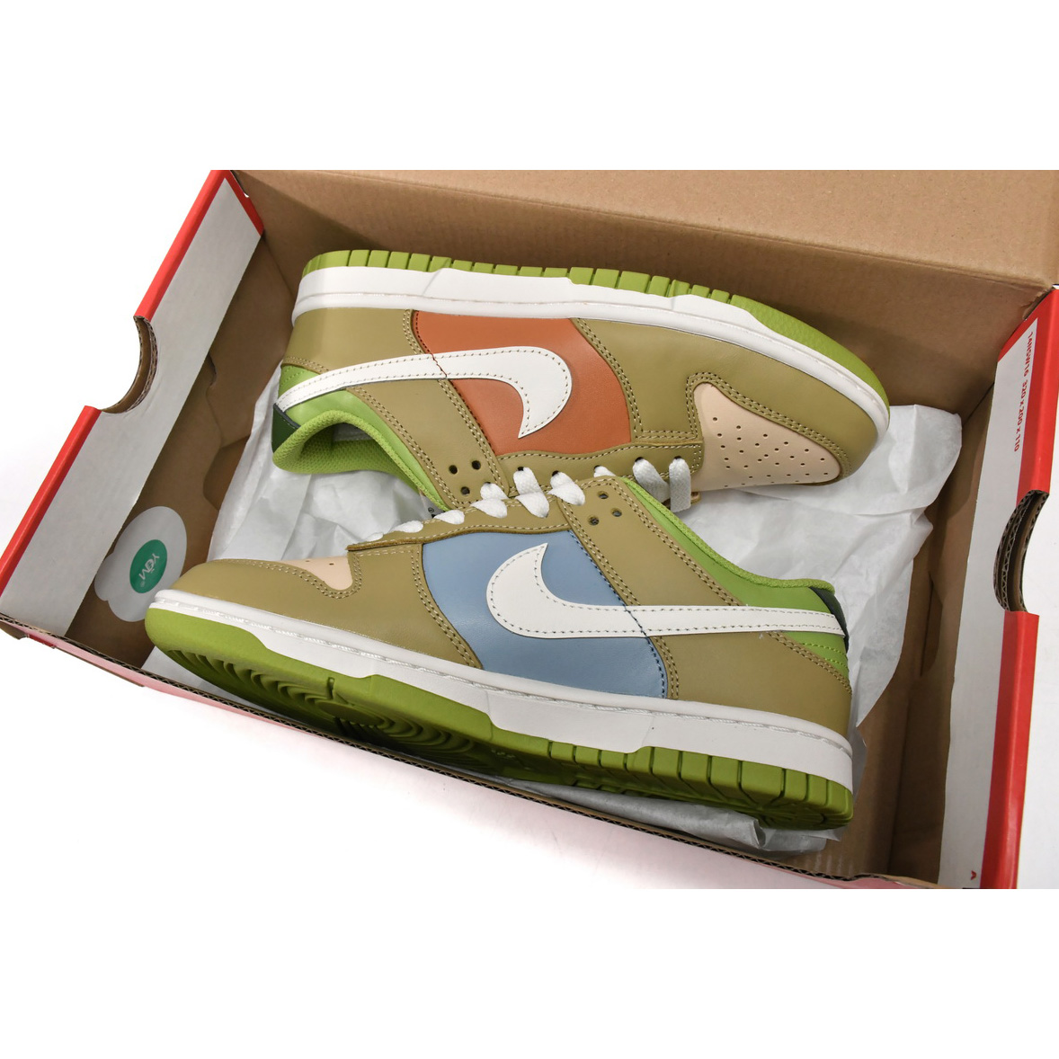  Nike Dunk Low Brown Veail Sail Vivid Green Sneaker    DV9108-711 - DopestKickz