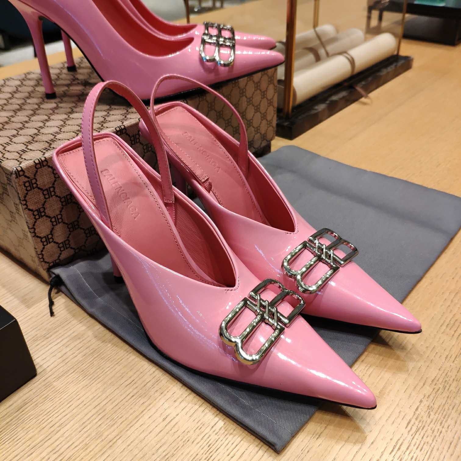 Balenciaga BB Leather Pumps - DopestKickz
